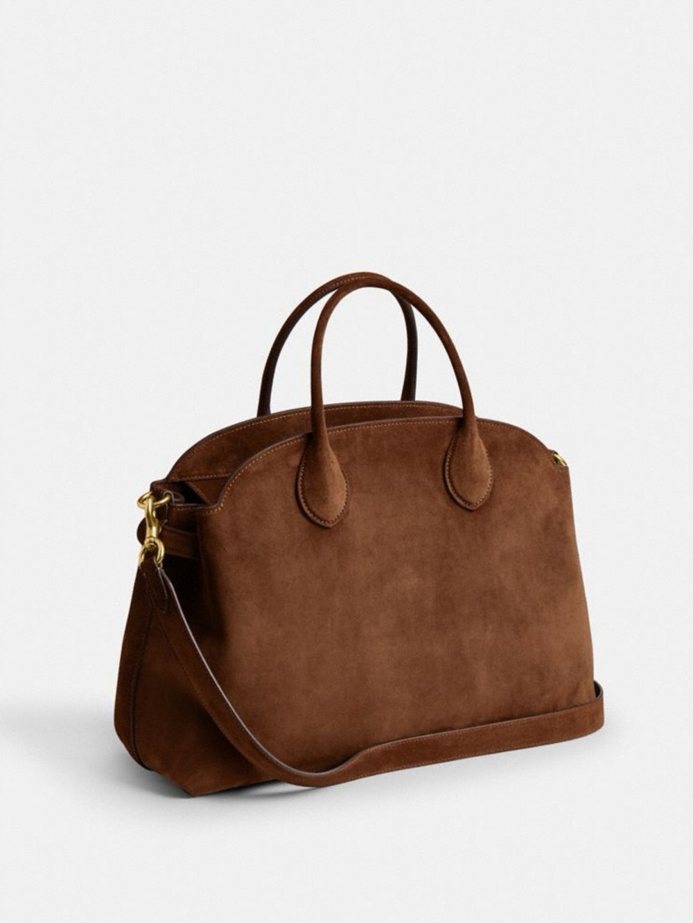 Coach Empire 40 Suede Brown Carryall - Picture 2 of 11